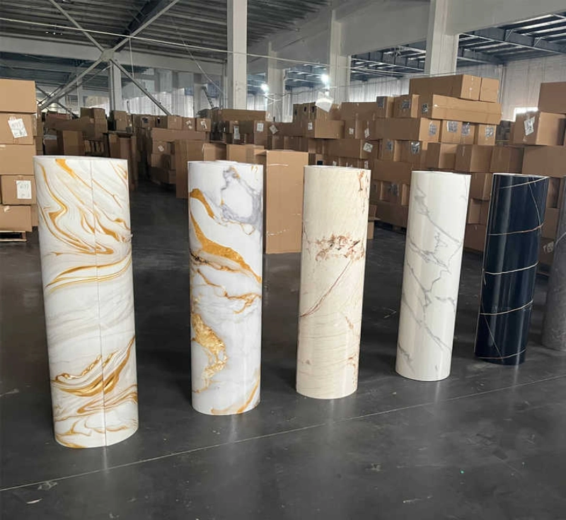3D Gilding Marble Wall Sticker Self-Adhesive Wallpaper Peel and Stick Waterproof Wall covering Anti-mold foam XPE