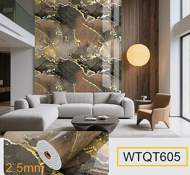 Thick foam marble wallpaper waterproof and antifouling wall sticker self-adhesive3