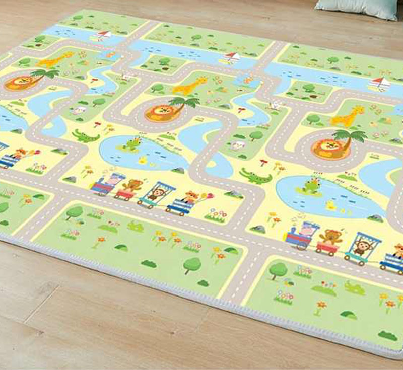 XPE Roll Up Play Mat Reversible Design Kids Baby Safe Thick Playmat