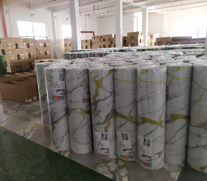 120X300CM Self-Adhesive Marble 3D Foam Wall Sticker Roll for Home Decorations