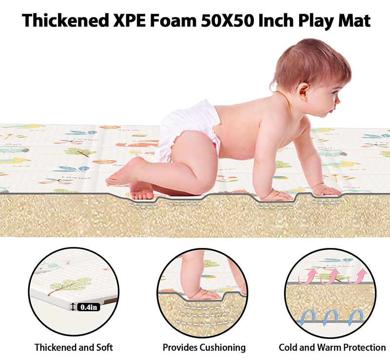 Baby Care Play Mat Reversible Foldable Waterproof Play Mat for Infants, Babies, Toddler, and Kids1