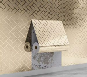 Gold Rhombus Self-Adhesive Wallpaper2