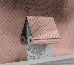 Gold Rhombus Self-Adhesive Wallpaper3