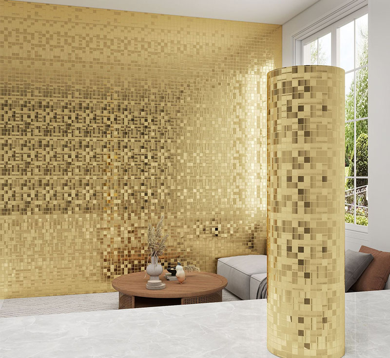 Metal Effect Wallpaper Self Adhesive Mirror Silver Brushed Gold Cabinet Waterproof Sticker Fridge Old Electrical Decorative Film4