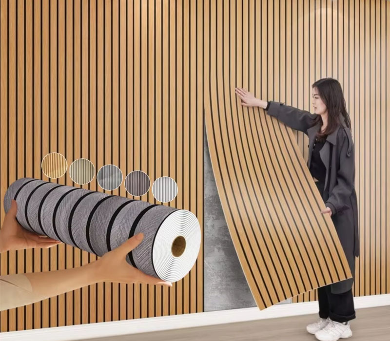 Self Adhesive Wallpaper Wall Paper Furniture Sticker 3D Foam Vinyl Wood Grain