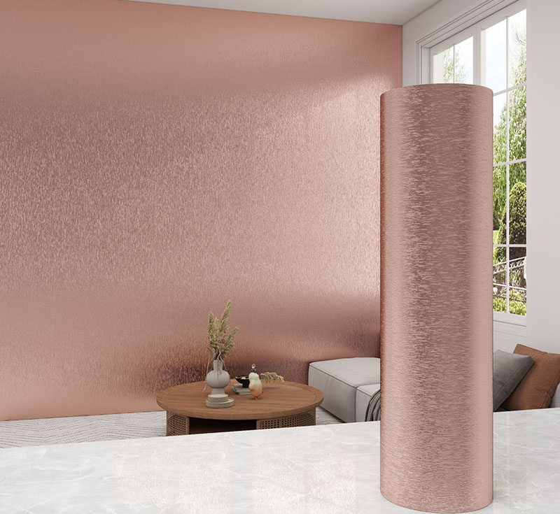 Self-adhesive Brushed Gold XPE Wall Sticker Mirror Metal Imitation Stainless Steel Refurbished Refrigerator Cabinet Door Sticker7