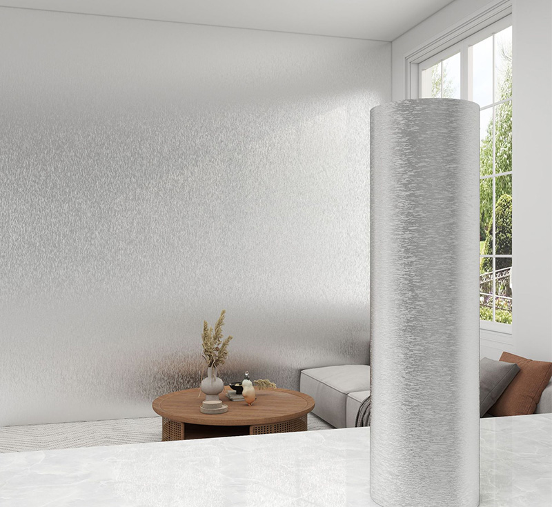 Self-adhesive Brushed Gold XPE Wall Sticker Mirror Metal Imitation Stainless Steel Refurbished Refrigerator Cabinet Door Sticker9