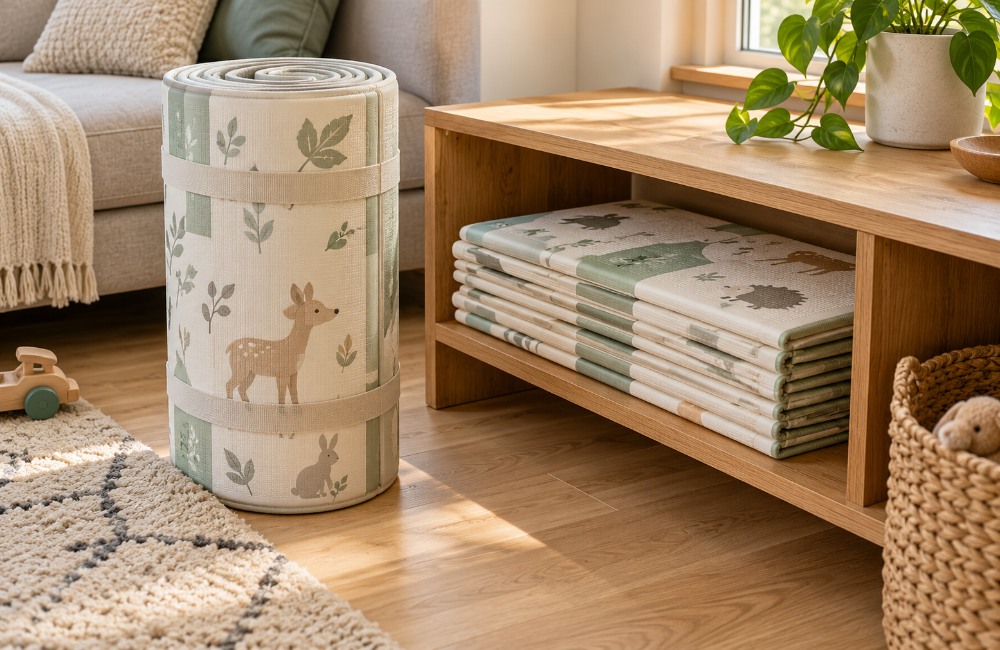 Foldable vs Roll-Up Play Mats for Storage
